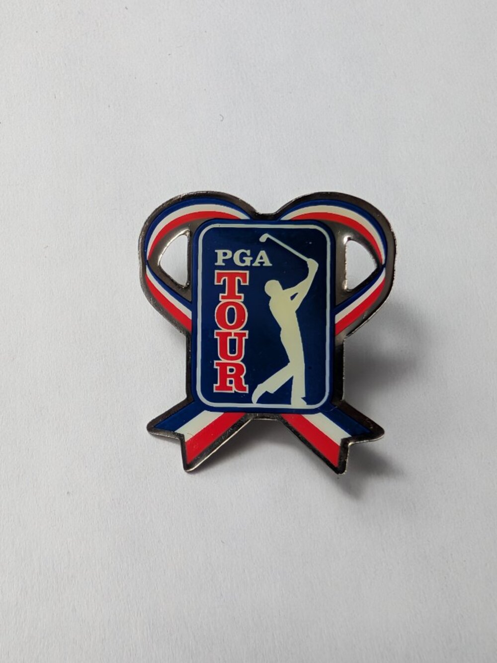 PGA Tour Red White Blue Ribbon Lapel Hat Pin